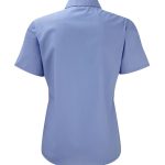 935F Russell Women’s SSL Easy Care Poplin Shirt Corporate Blue BACK