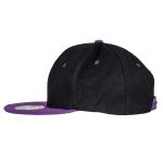 Embroidered-Bronx-Cap-Black-Purple-Left