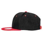 Embroidered-Bronx-Cap-Black-Red-Left