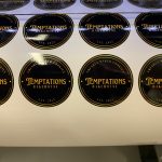 Temptations Bakehouse 60mm Stickers Close-Up