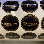 Temptations Bakehouse 75mm Stickers Close-Up